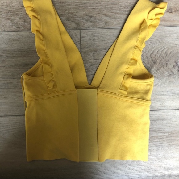 Zara Yellow Ruffle Top - Picture 3 of 5